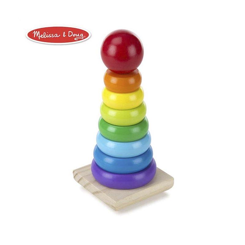 Melissa & Doug Desarrollo Psicomotriz 10576 Apilador De Madera 8 Colores