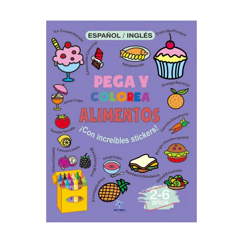 KADI Libro Pega Y Colorea Alimentos (Asst 2/4)