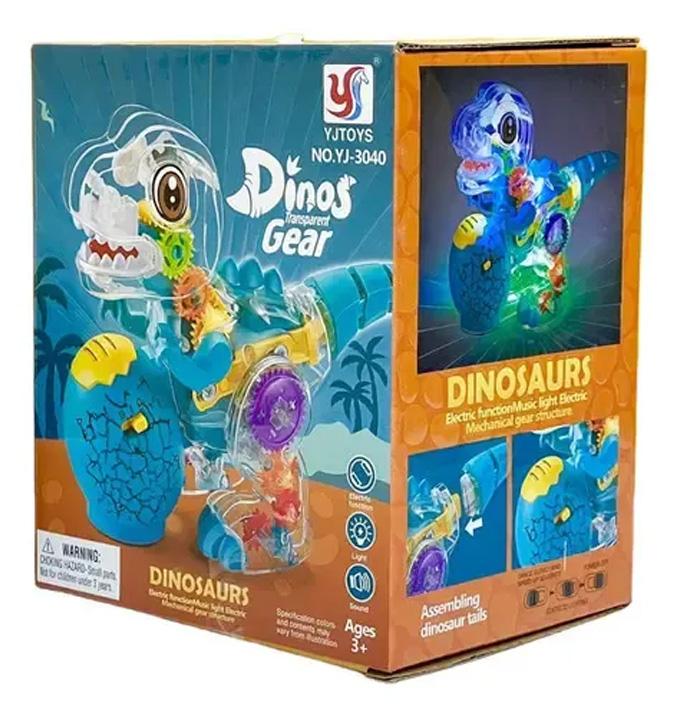 Nexusly Dino Gear Car 86789P Dinosaurio Transparente Auto De Engranajes