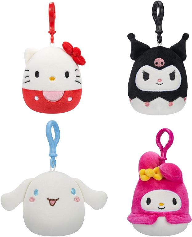 Jazwares Squishmallows Sqsn01342 Hello Kitty Y Amigos Kawaii Peluche Clip 3.5 Pulgadas