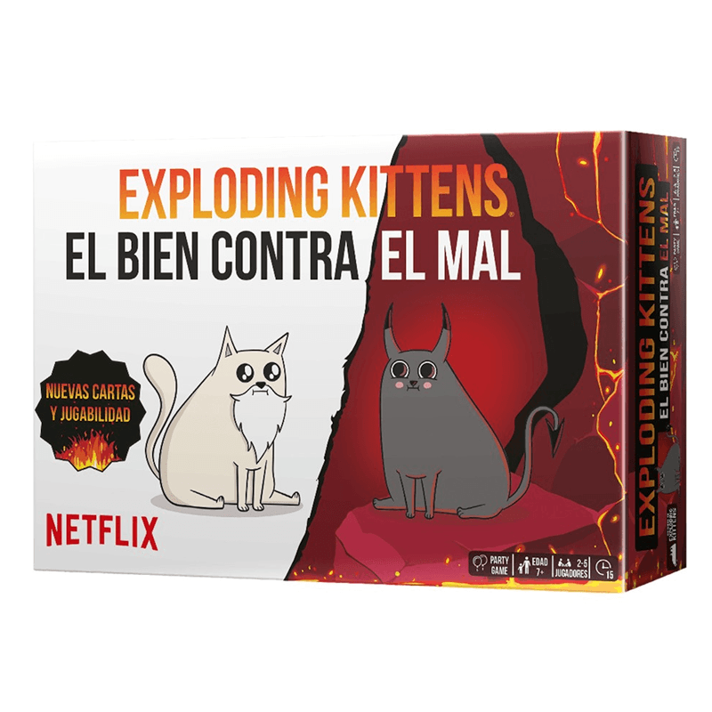 Exploding Kittens Llc Ekiek12Es Juego De Mesa Exploding Kittens: El Bien Contra El Mal